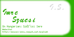imre szucsi business card